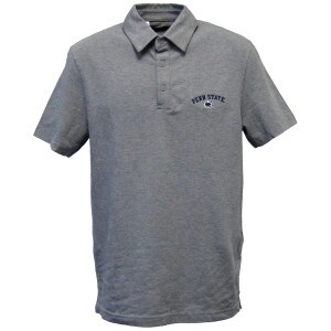 heather Oxford Under Armour icon polo with Penn State and Athletic Logo